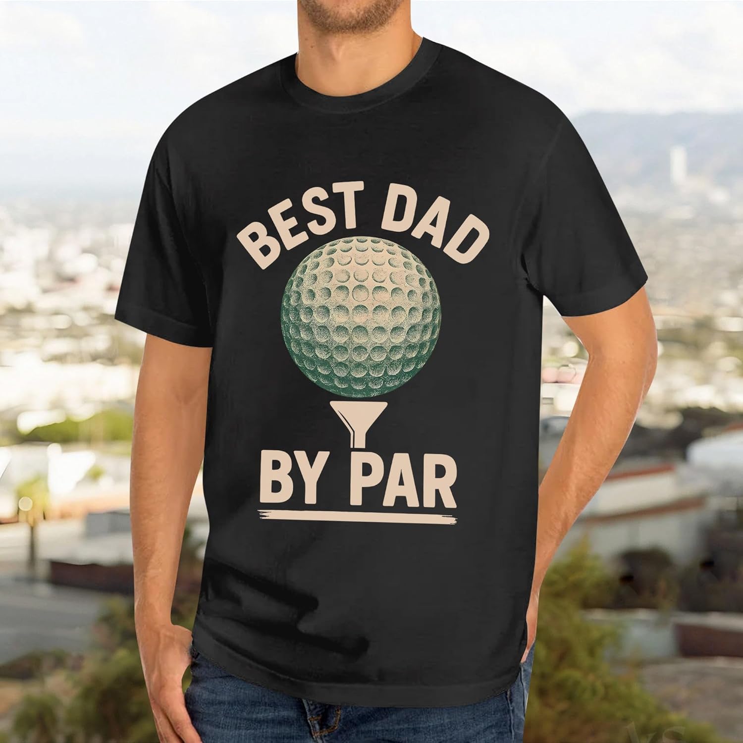 Best Dad by Par Fathers Day Shirts for Men - Dad Golf Shirt for Father's Day - Christmas Daddy Tshirts - Image 6