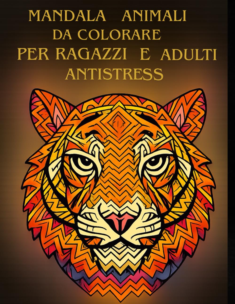Libro da Colorare per Ragazzi e Adulti 50 Pagine di Animali con Illustrazioni Rilassanti in Stile Mandala