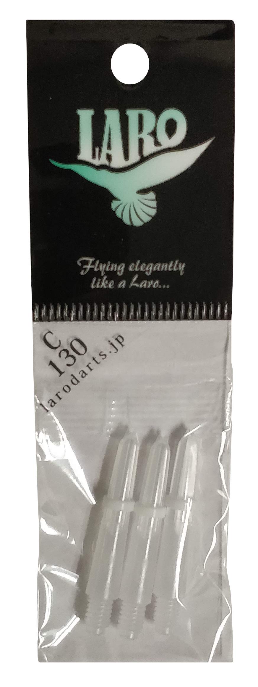 LSTYLE x Laro Dart Shafts: Plastic Nylon Shaft - for Soft Tip and Steel Tip Darts - Milky White 130 (Extra Short)