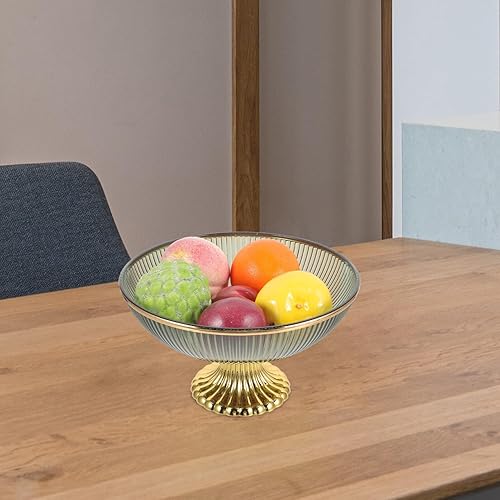 Miniatura 4 de Yardwe Tazón decorativo de frutas cuenco de aperitivos con patas Bandeja de servir de frutas Plato de caramelo Plato de galletas Soporte de pastel