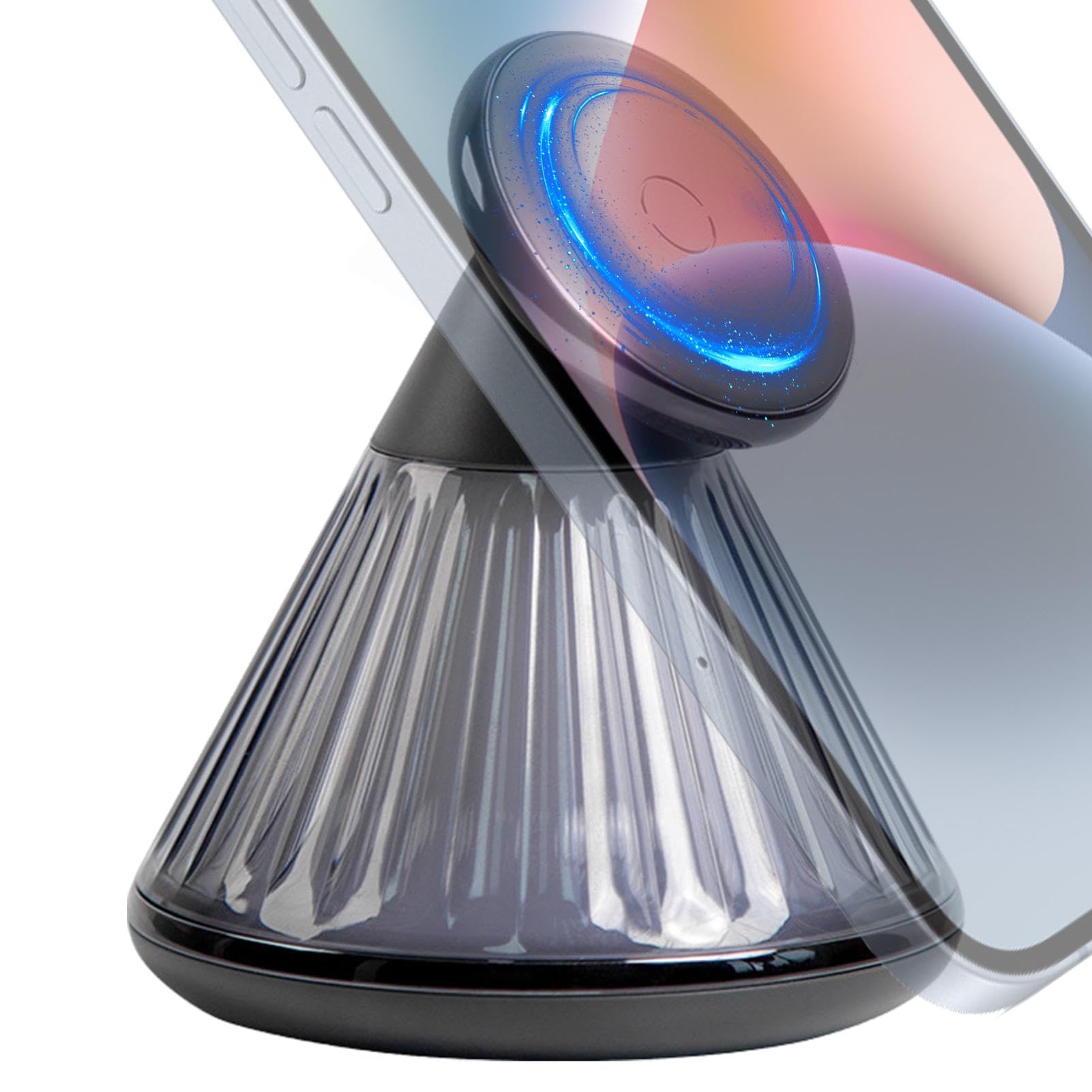 Lámpara De Mesa Led Con Cargador Inalámbrico,Lámpara De Noche Con Estación De Carga, Estación de carga magnética para mesita de noche, Estación de carga de lámpara de mesita de noche de 15W, ajustable