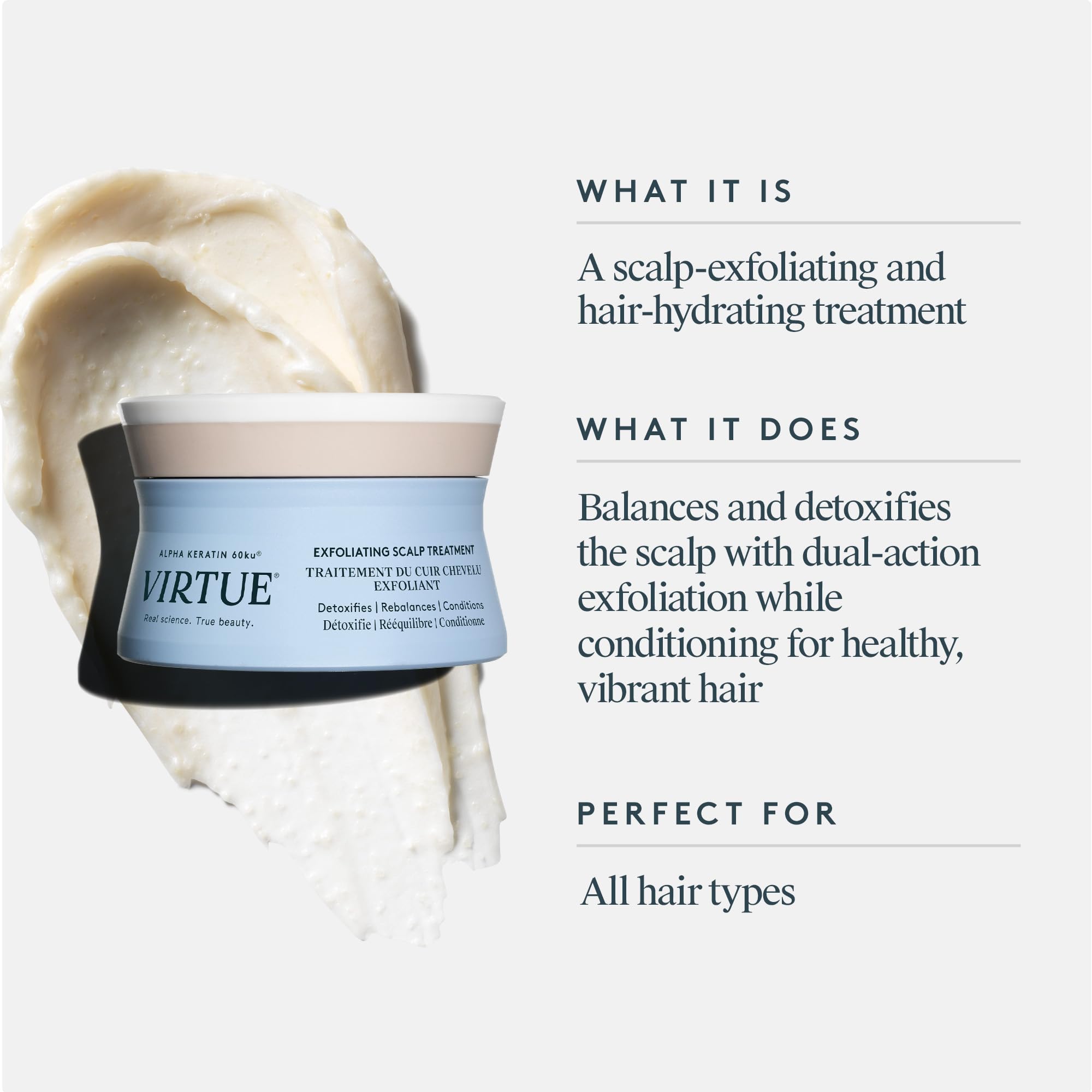 VIRTUE Refresh Scalp Scrub Exfoliating Detox Treatment, 5 oz