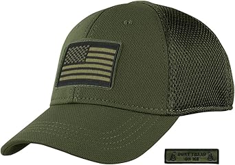 Condor Mesh Fitted Tactical Cap Bundle (USA/DTOM Patches)