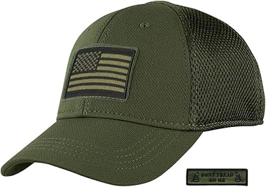 Condor Mesh Fitted Tactical Cap Bundle (USA/DTOM Patches)