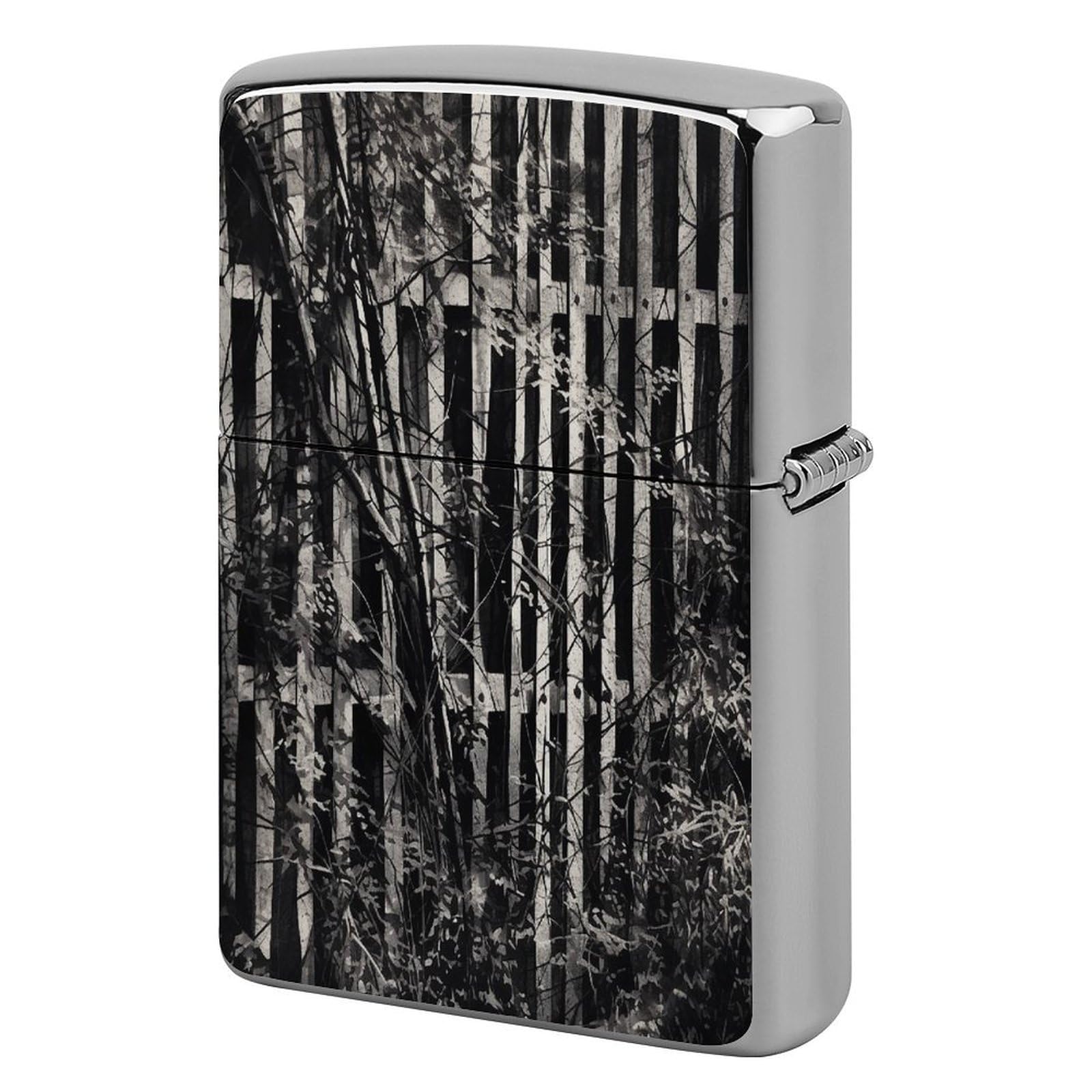 Fekiloot Style Old Wooden Fence Lighter Case Cover Metal Lighter Case
