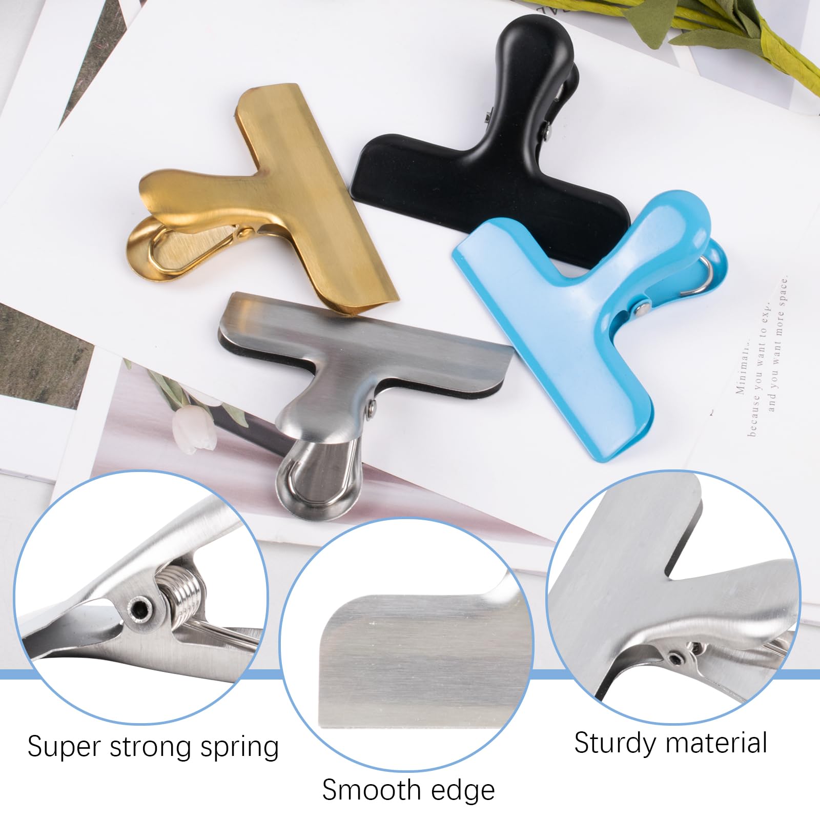 Coideal Lot De 10 Grandes Pinces Bulldog 100 Mm - Pinces Métalliques Argentées Solides, Pinces à Charnière Inox Pour Documents, Photos, Cuisine, Bureau Et Organisation