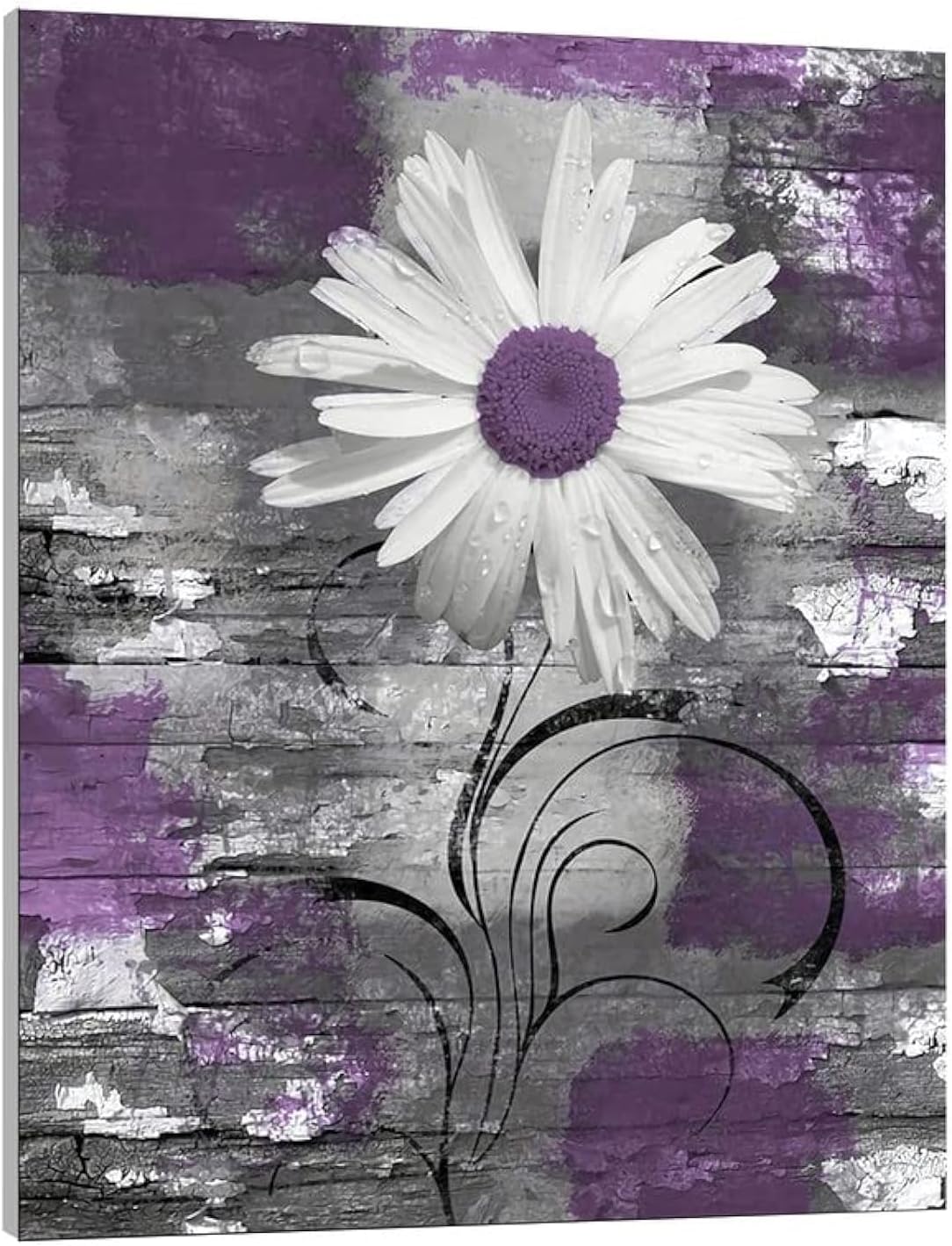 Amazon.com: BAODZO Daisy Floral Posters Farmhouse Daisy Wall Art Rustic ...
