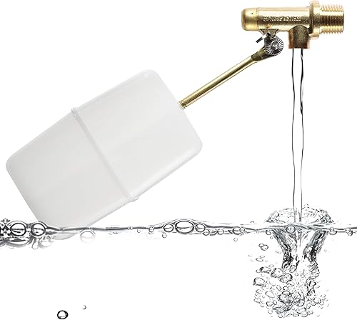 Control Devices Nivelador de servicio pesado de llenado automático Válvula flotadora de agua de 3/8" con brazo de 7,6 cm para alberca, estanque o spa