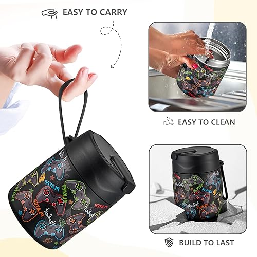 Miniatura 5 de Termo para sopa de 17oz para alimentos calientes, termo aislado para niños con jarra de alimentos al vacío con cuchara de acero inoxidable de boca