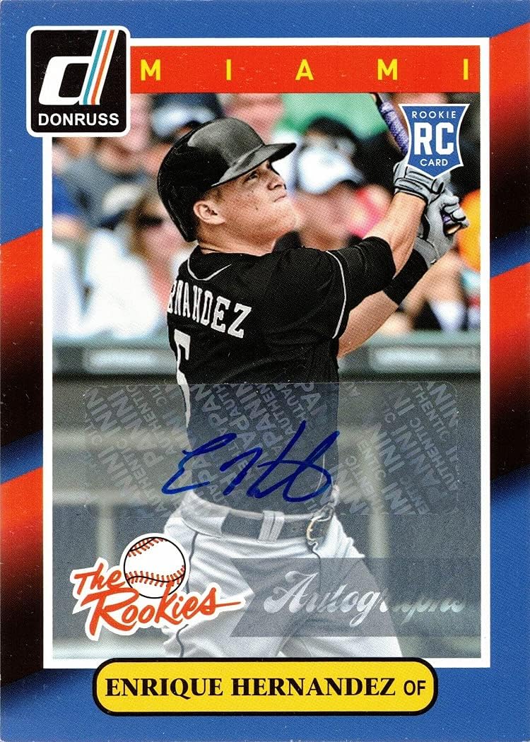 2014 Panini Donruss the Rookies Signature Series Baseball #92 Enrique 'Kike' Hernandez Autograph Card