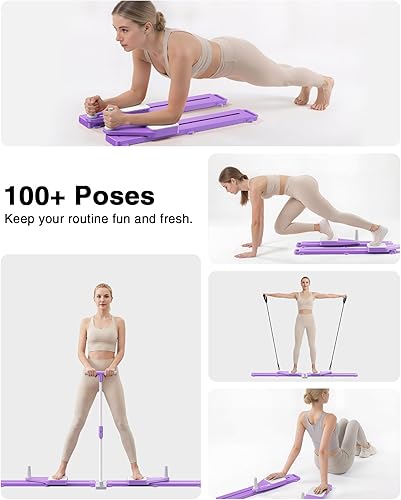 Miniatura 5 de 6-in-1 Pliates Board - 2026 Upgrade Multifunctional Anti-Slip Silent Pilates Board Portable Pilates Reformer Machine for Full Body Workout