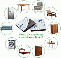 Vista 4 de Almohadillas de goma antideslizantes para muebles 8 piezas 3 pulgadas cuadradas, almohadillas antideslizantes para muebles de madera dura, para sofá