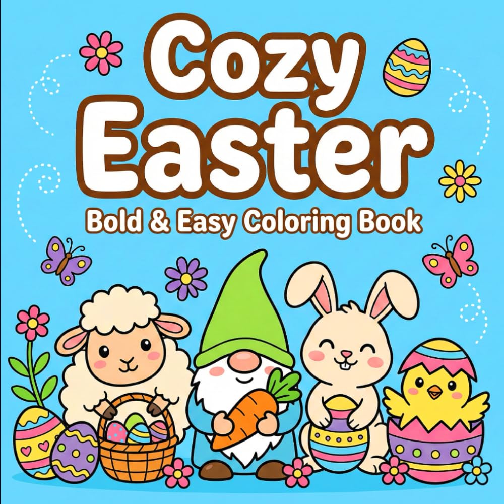 Cozy Easter Bold & Easy Coloring Book
