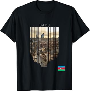 Baku Azerbaijan Flag T-Shirt