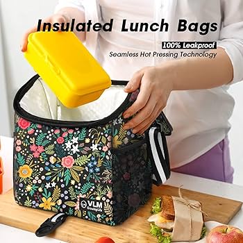 Aazon.co: Lunch Bag For Woen Large Insulated Lunch Box Reusable