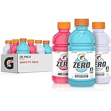 Gatorade G Zero Sports Drink, Glacier Freeze, Glacier Cherry, Berry Variety Pack, 12 Fl Oz (Pack of 18)