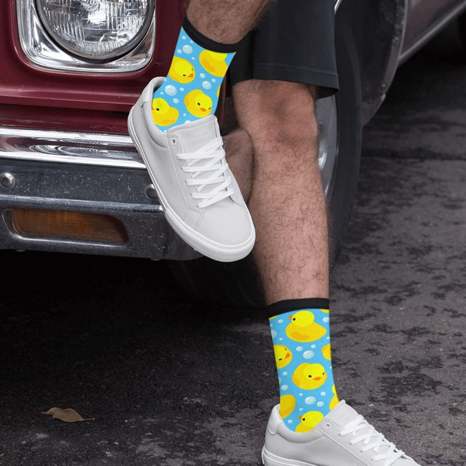 Duck Novelty Crew Socks Dress Socks Casual Mid Calf Socks Funny Cute Socks For Women Men - Image 6