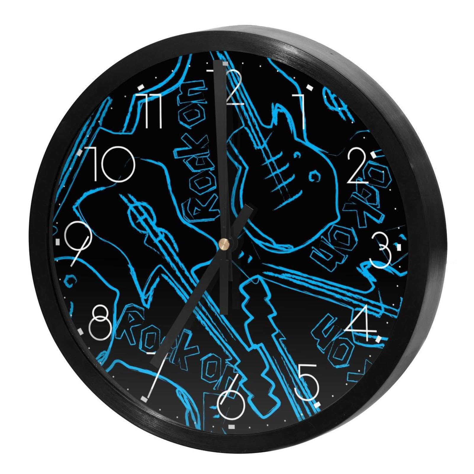 Horloge murale pour maison et cuisine au look guitare rock pour une ambiance zen