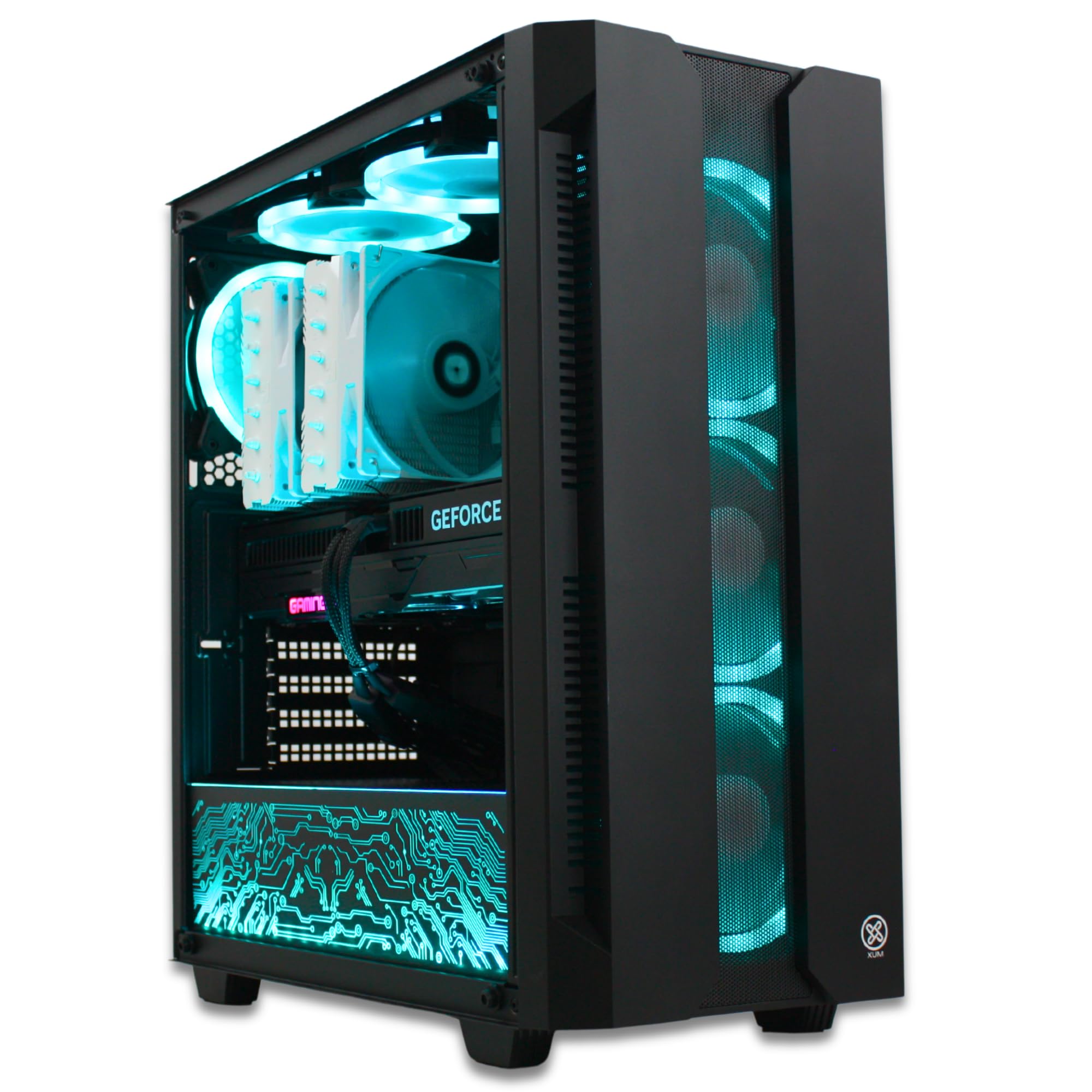 XUM Elite Prebuilt Gaming PC, Intel i7-13700F, RTX 5060 8GB, 32GB DDR4 RAM, 1TB NVMe SSD, 700W PSU, aRGB, WiFi 5, Windows 11, VR Ready, Streaming Ready, High-Performance Gaming Computer