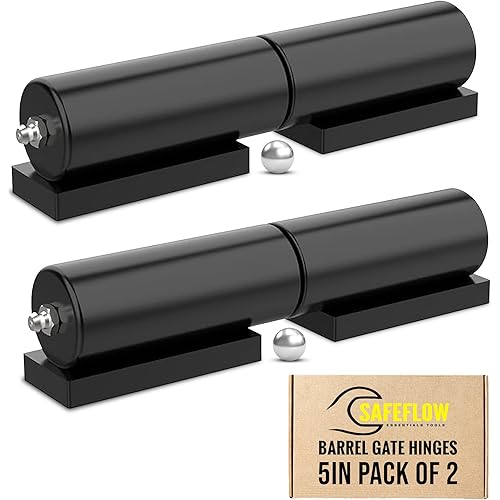 Heavy Duty Hinges for Metal, 5" Weld On, Wrought Iron Gate Hinge, Trailer Gate Weld On, Weldable Hinges, Bisagras para Puertas de Metal, 550 lb Load, Ball Bearing, 4-Piece Set