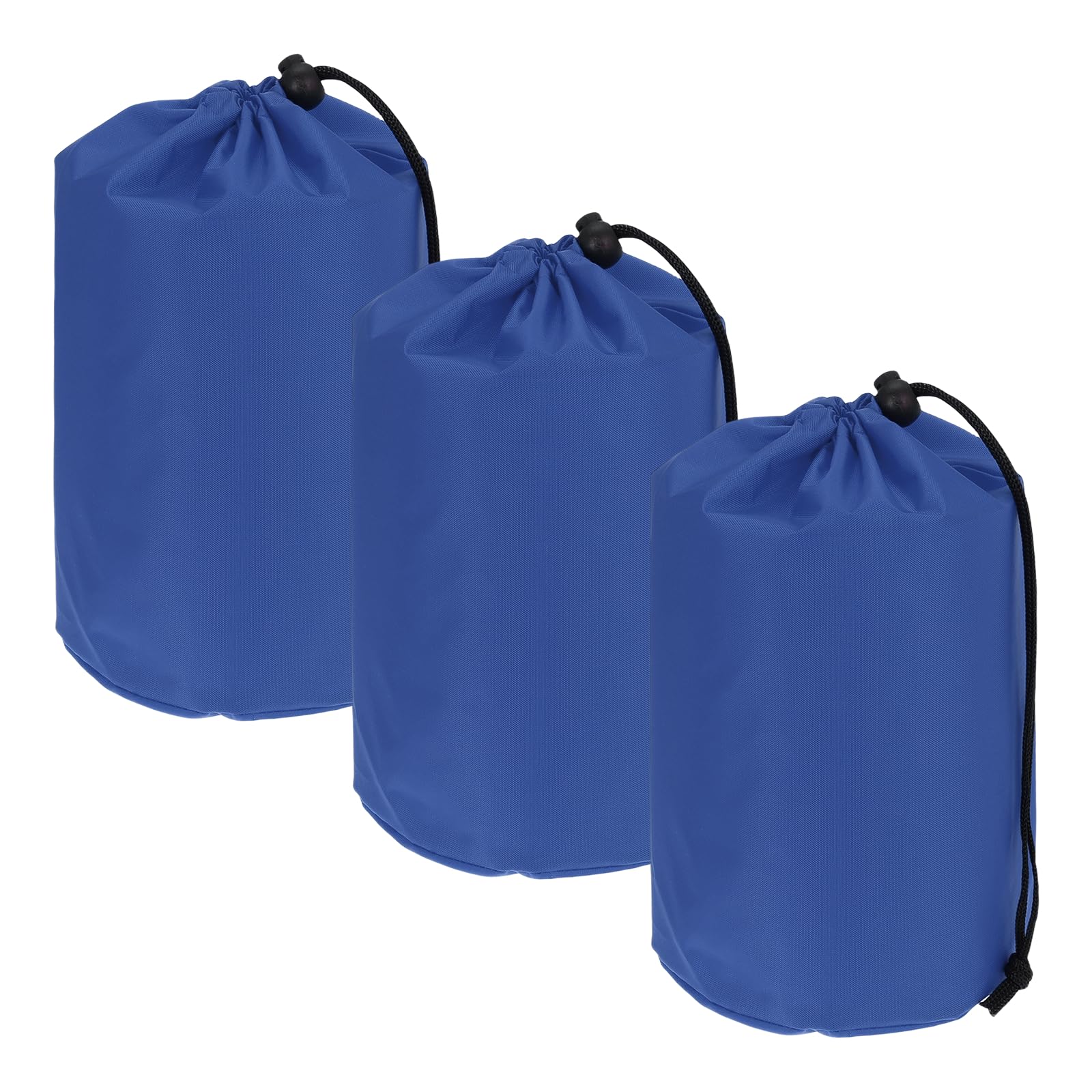 YELARXI Drawstring Bag with Toggle, Cinch and Ditty Pouch Portable Outdoor Products Ditty Bag 13x25cm & 3 Pack & Sapphire - Fitting for (Backpacking/Camping/Traveling)