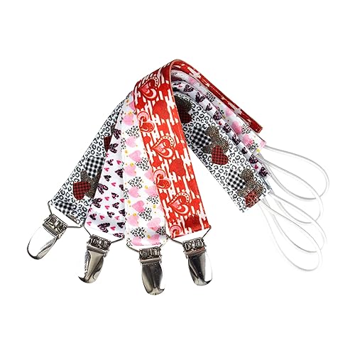 Clip de metal para chupete paquete de 4 para bebés bebés y niños pequeños soporte unisex para chupete moderno para Binky Soothie juguetes accesorio