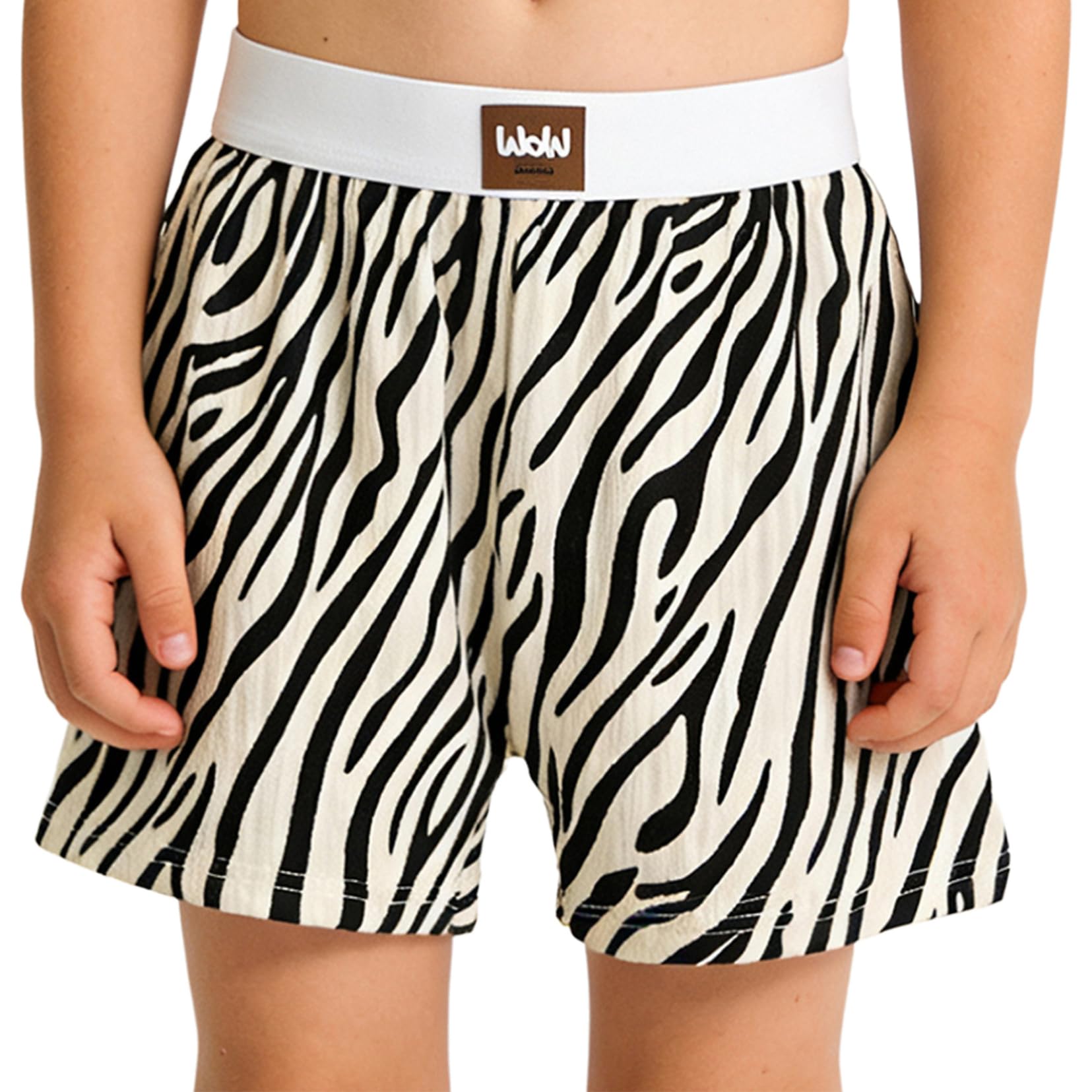 Boys Loose Boxer Briefs Cotton Soft Underwear Shorts Breathable Comfortable Print for Home Wear
