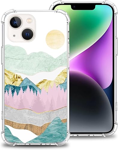Miniatura 1 de Sun Mountains Forest Vista - Funda para iPhone 13 Mini, funda transparente diseñada para iPhone 13 Mini con 4 esquinas de cuerpo completo,