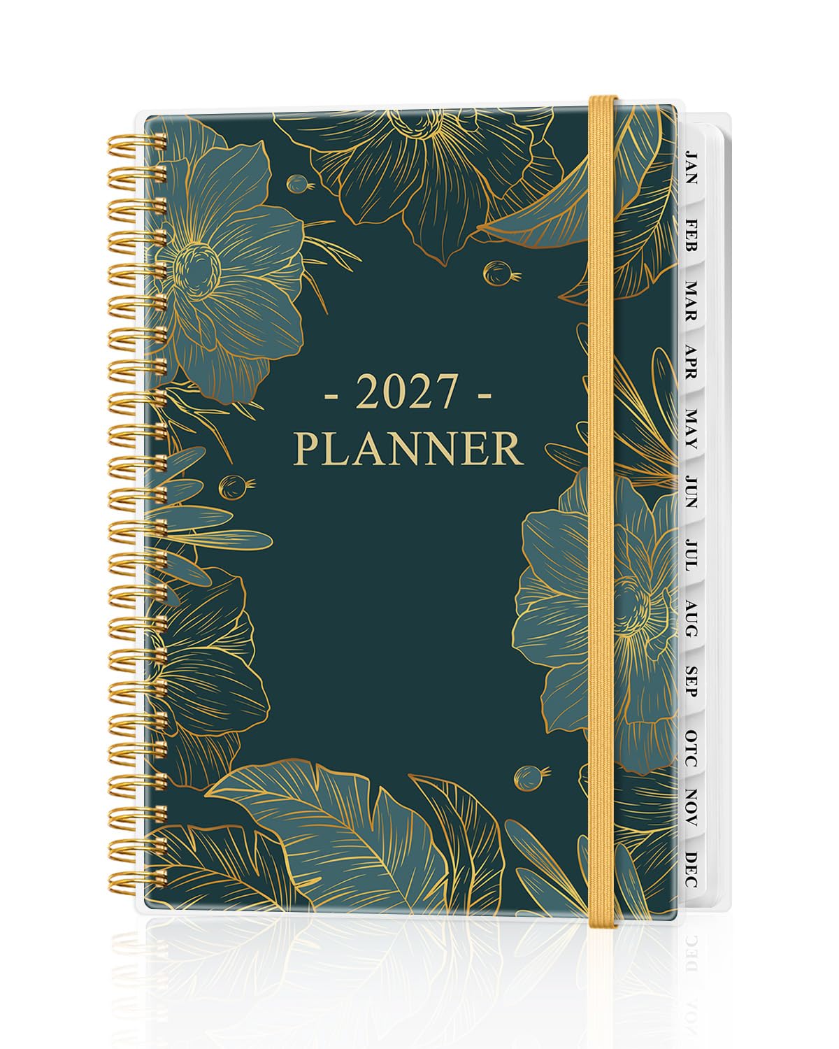Planner 2025-2026 - Weekly & Monthly Planner from July 2025 to June 2026, Agenda 2025 2026 with Inner Pocket, Elastic Band, Hard Cover, Perfect Daily Organizer, 5.8'' × 8.3'', Green Gold Floral-image-12