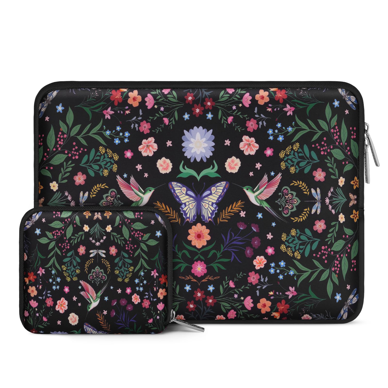 MOSISO Laptop Case 13.3 inch, 13-14 inch Laptop Sleeve Bag Compatible with MacBook Air/Pro 13/Pro 14, HP Dell Acer ASUS Lenovo, Neoprene Hummingbird