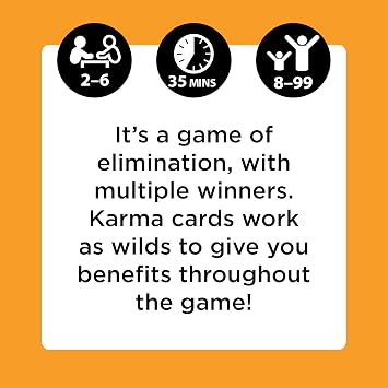 KARMA Playing Cards Game for Kids, Family Games Night, Travel Game