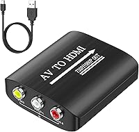 Vista 7 de GINGIN RCA a HDMI, convertidor AV a HDMI, convertidor compuesto a HDMI compatible con WII, PS One, PS2, PS3, STB, Xbox, VHS, VCR, DVD Blue-Ray