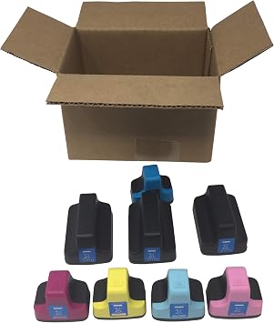 Amazon.com: Cartucho de tóner compatible PhotoSmart C7280 02 O2 XL de  inyección de tinta de repuesto para HP 02XL (3BK/C/M/Y/LC/LM) negro cian,  magenta, amarillo, luz C y M para impresora a color