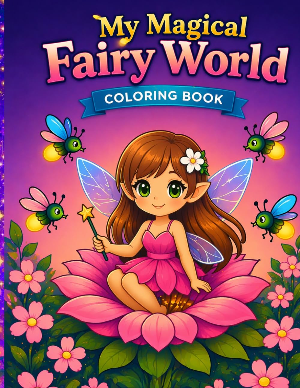 My Magical Fairy World Coloring Book: Cute Fairies, Flowers and Magical Scenes for Relaxing Coloring