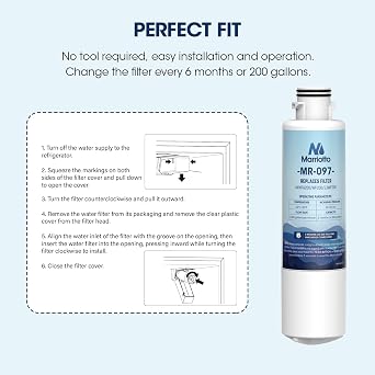 MARRIOTTO MIWF6200 Water Filter Replacement for Midea MIWF6200, 1 Pack