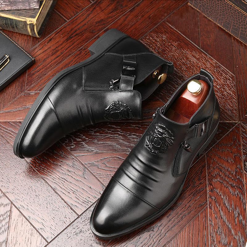 Business Casual Lace-up Shoes Men's Casual Oxford Shoes Business Formal Office Dinner Party Dating Small Leather Shoes2