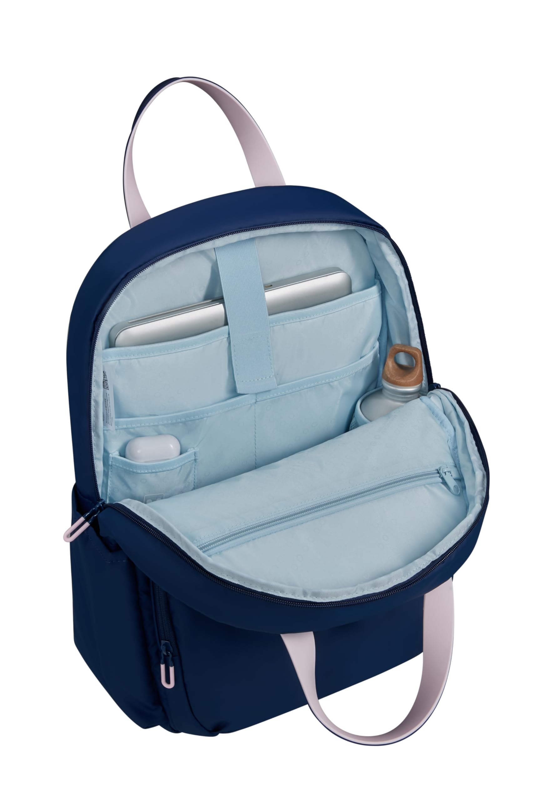 American Tourister Puffypop - Mochila Portátil Mujer 15.6" (49 cm, 21 L), Ergonómica, Perfecta para Escuela, Trabajo & Viajes - Azul (Navy)