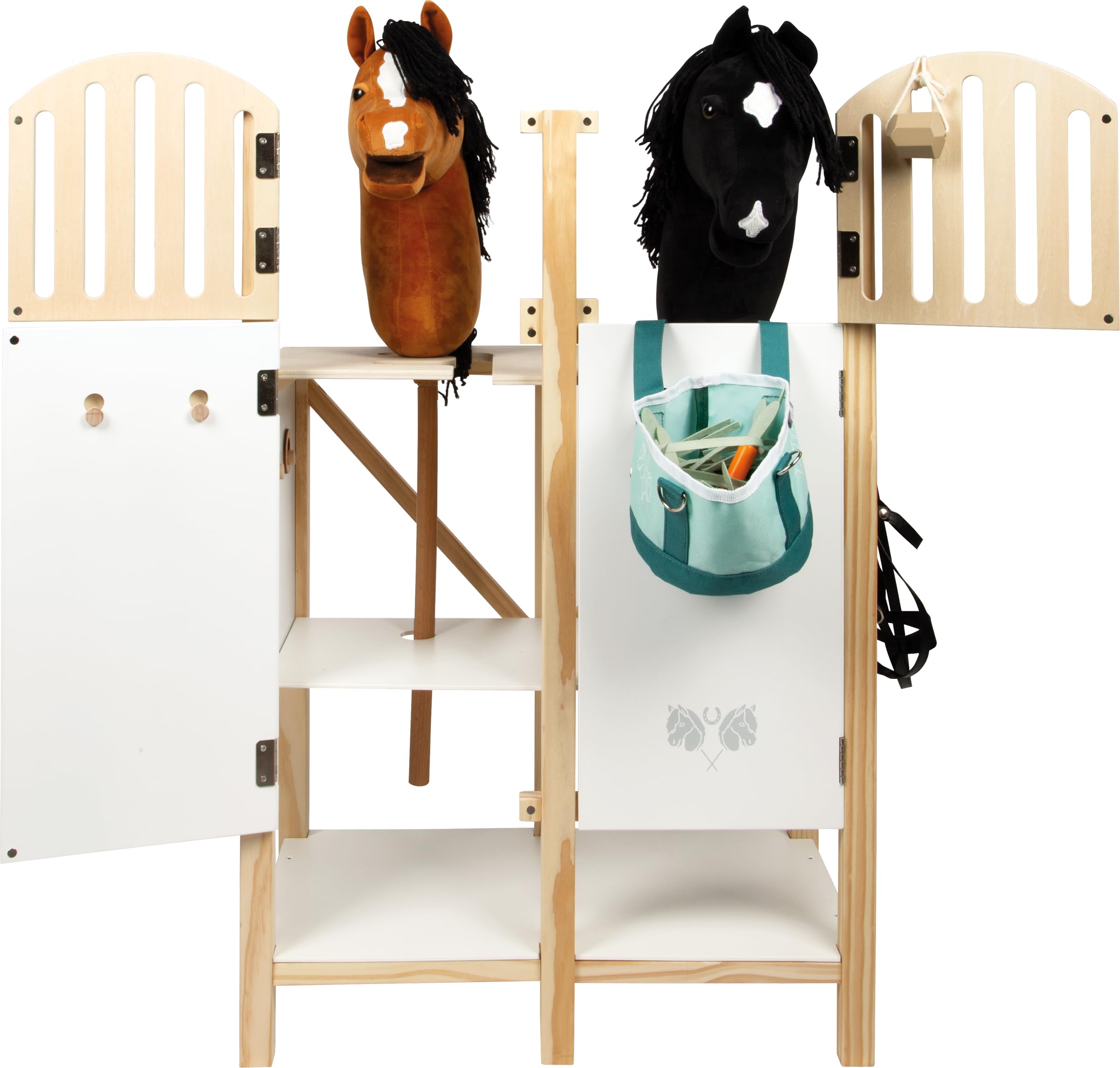 Small Foot Establo para Caballos Hobby, en Madera para Dos Caballos Hobby niños a Partir de 3 años, 12795