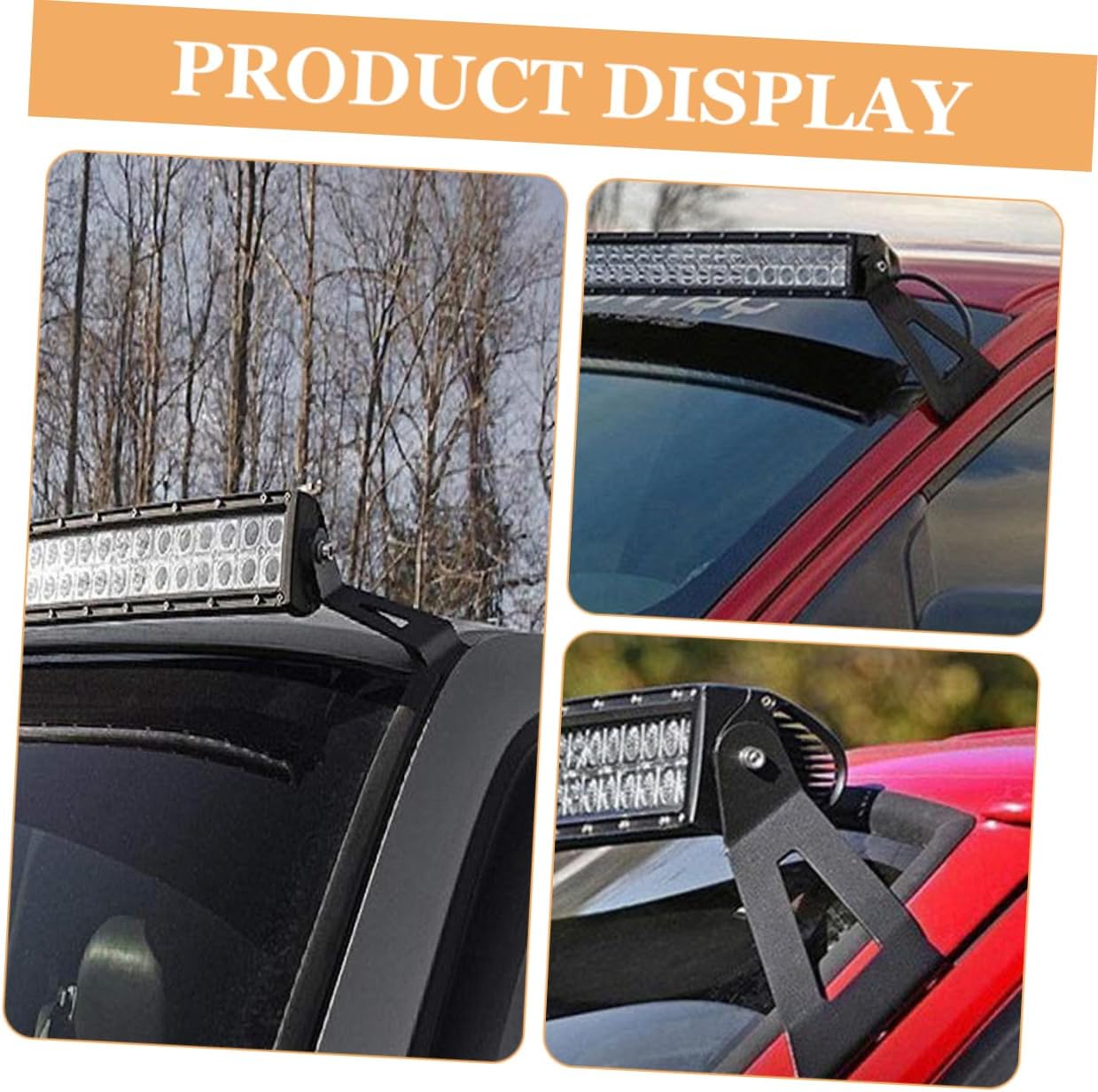 VOSAREA LED Light Bar Mounting Bracket for Car Roof 50-Inch Aluminum Roof Rack Light Holder Adjustable for-Road Use