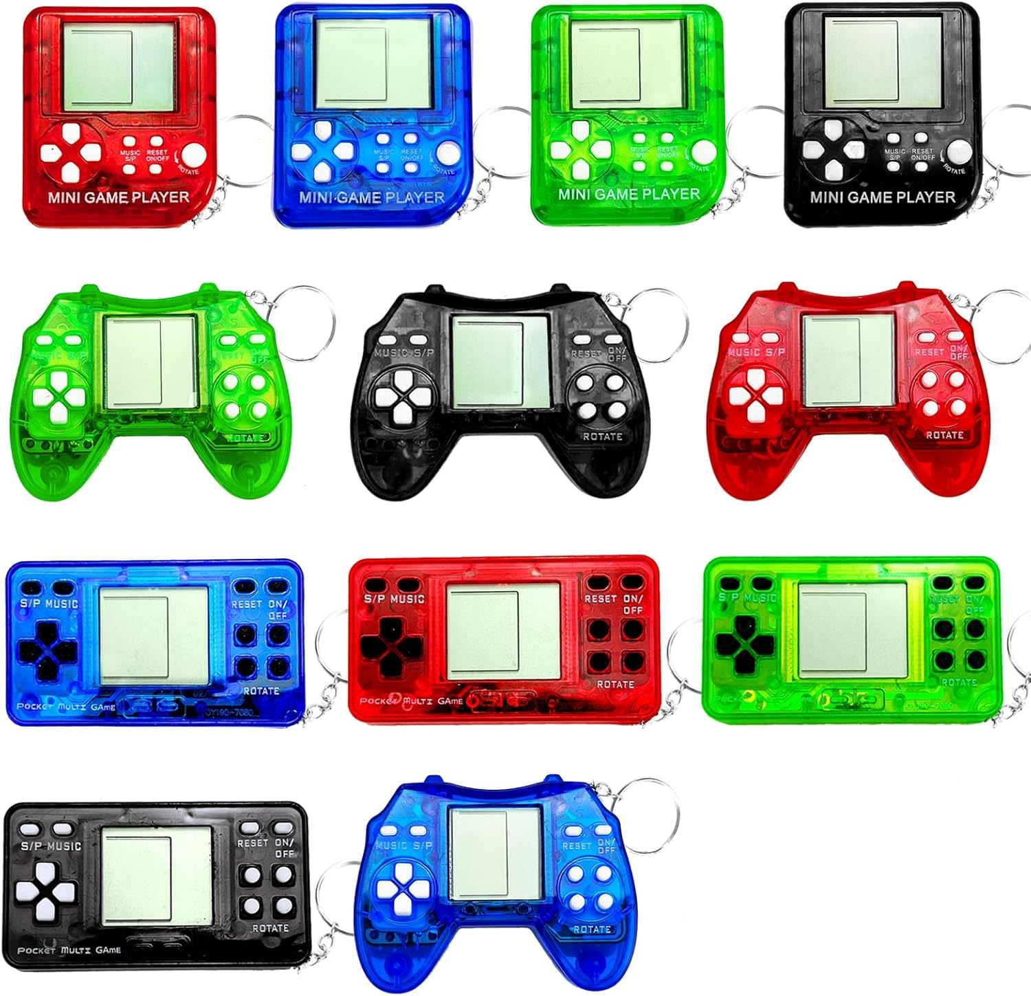 Bomboniere per videogiochi, 25 portachiavi per videogiochi, regali per feste di compleanno, mini console di gioco per bambini, premi in classe, sacchetti per regali, zaino