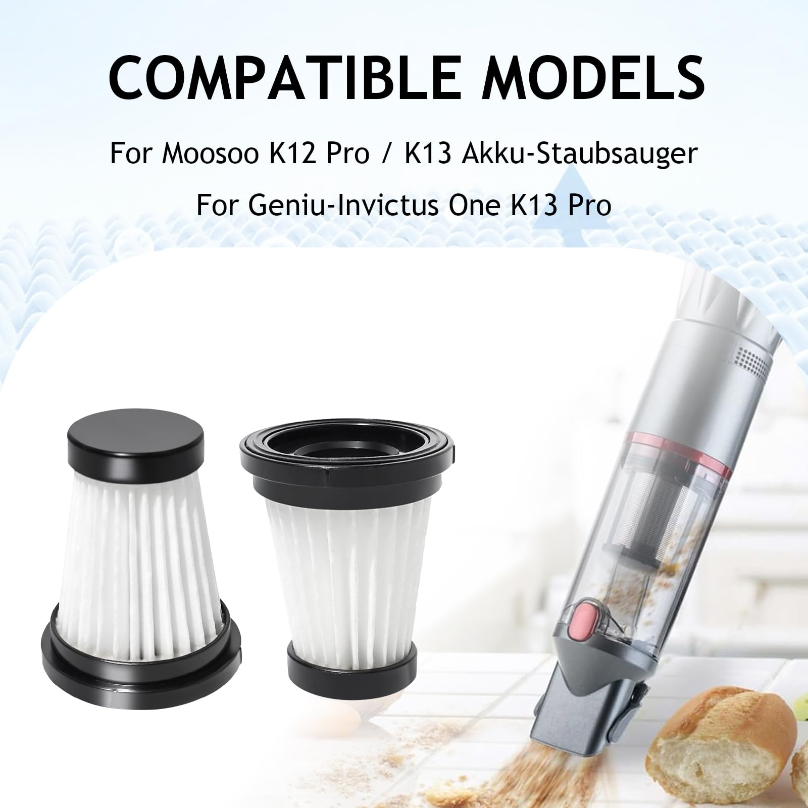 Amazon.co.jp: HEPAフィルター4個 交換用部品 Moosoo K12 K12