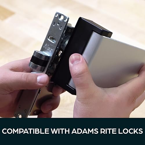 Miniatura 5 de Cerradura de pestillo de mortaja  Piezas de repuesto para cerradura de puerta estilo rite Adams  Juego de cerradura de puerta exterior en acabado de