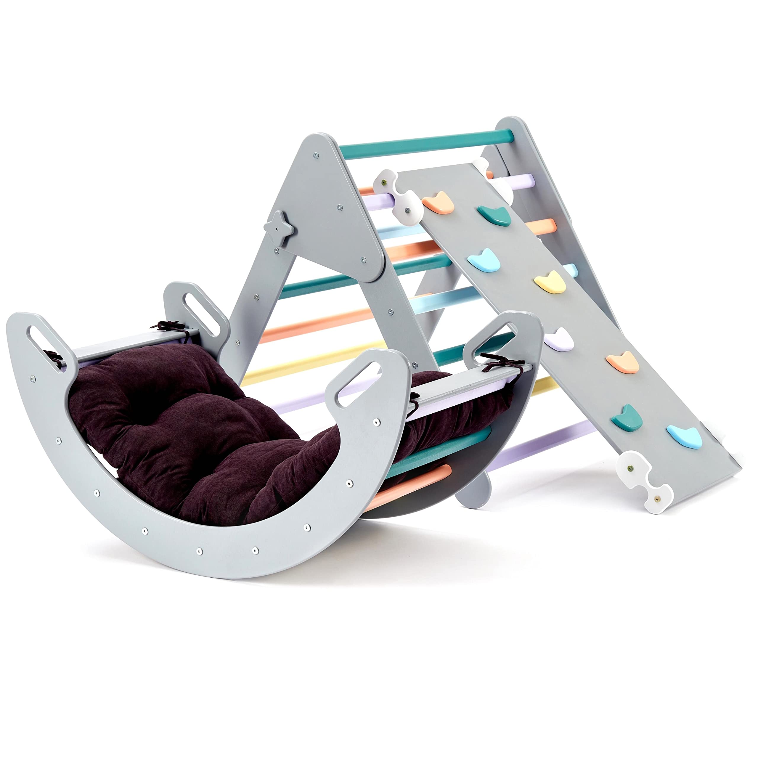 Buy Set of 3 Montessori Pikler Triangle Climbing Ladder Indoor