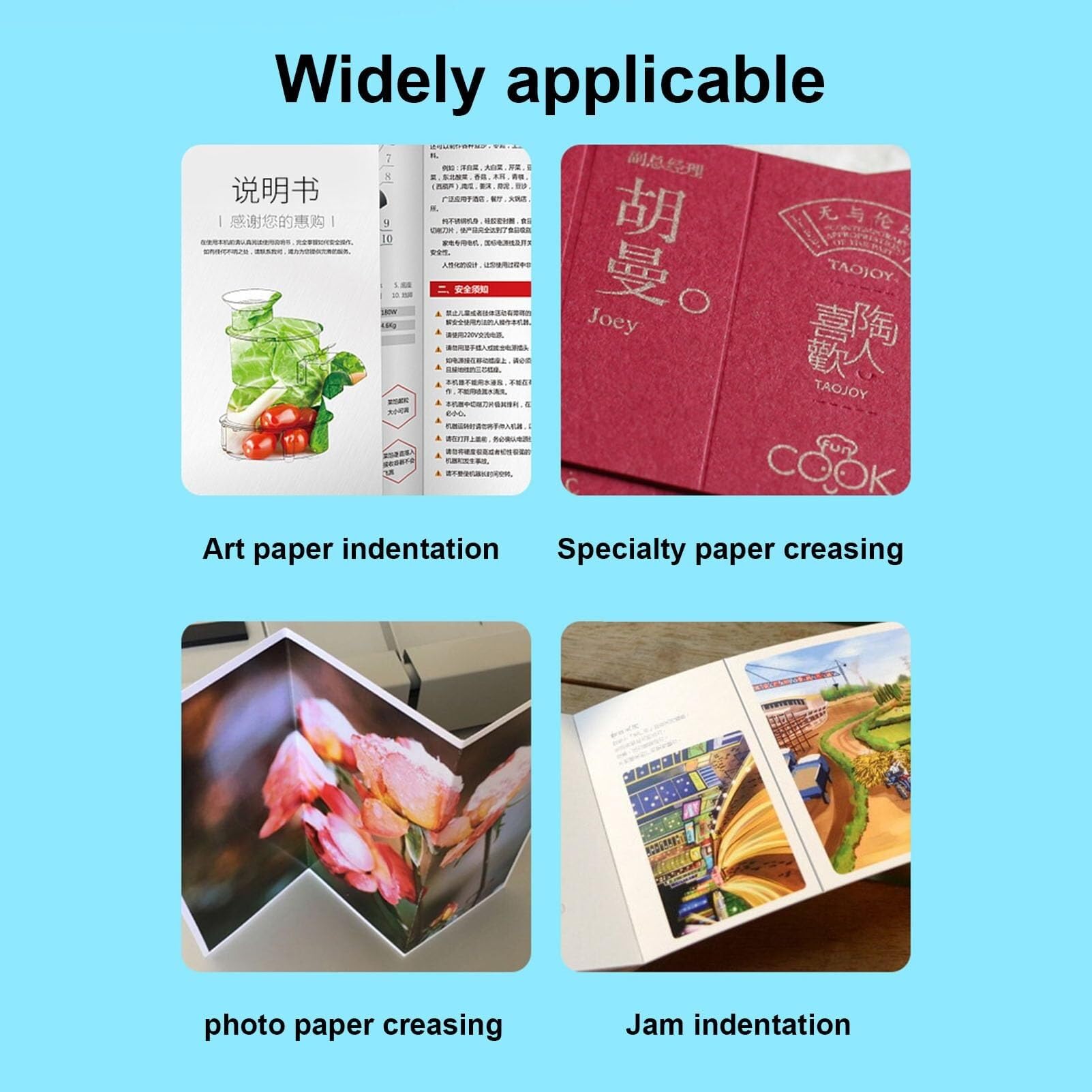 Macchina pieghevole per carta A3 resistente, dispositivo di piegatura manuale di grado commerciale per segnare e piegare precisamente – ideale per carta A4 – durevole ed efficiente – macchina