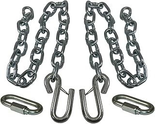 RIGID HITCH INCORPORATED Safety Chains with Wire Latches with 3/8 Inch Quick Links (SCWL3-K)