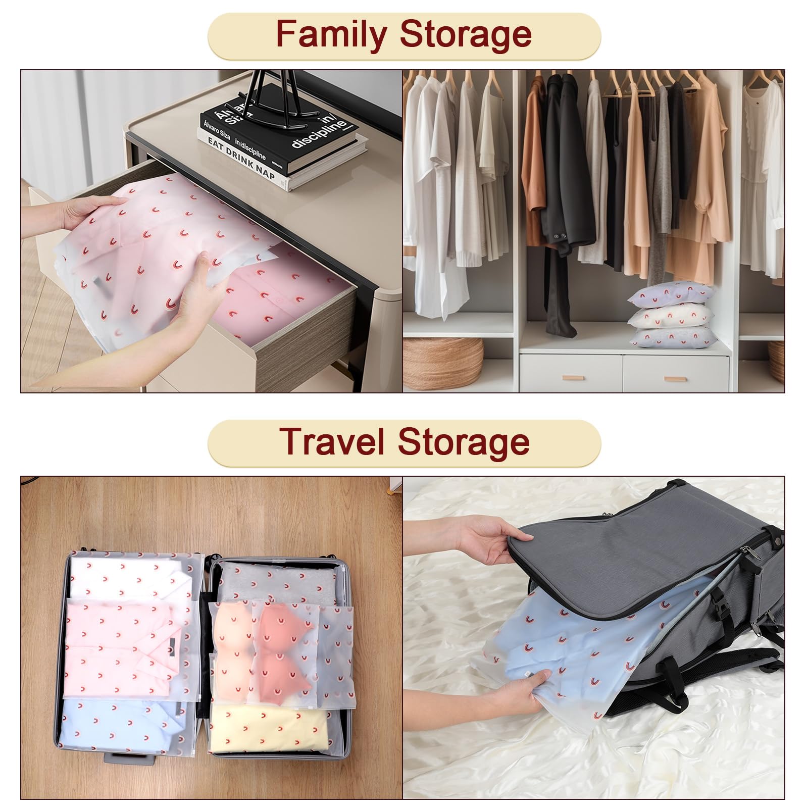 30 Pezzi Sacchetti Vestiti Viaggio 50x40cm Buste per Indumenti Sacchetti Plastica Richiudibili con Zip Sacchetti Per Vestiti Salvaspazio Da Viaggio Organizer Per Indumenti,Biancheria Intima,Scarpe 30 Pezzi Sacchetti Vestiti Viaggio 50x40cm Buste per Indumenti Sacchetti Plastica Richiudibili con Zip Sacchetti Per Vestiti Salvaspazio Da Viaggio Organizer Per Indumenti,Biancheria Intima,Scarpe