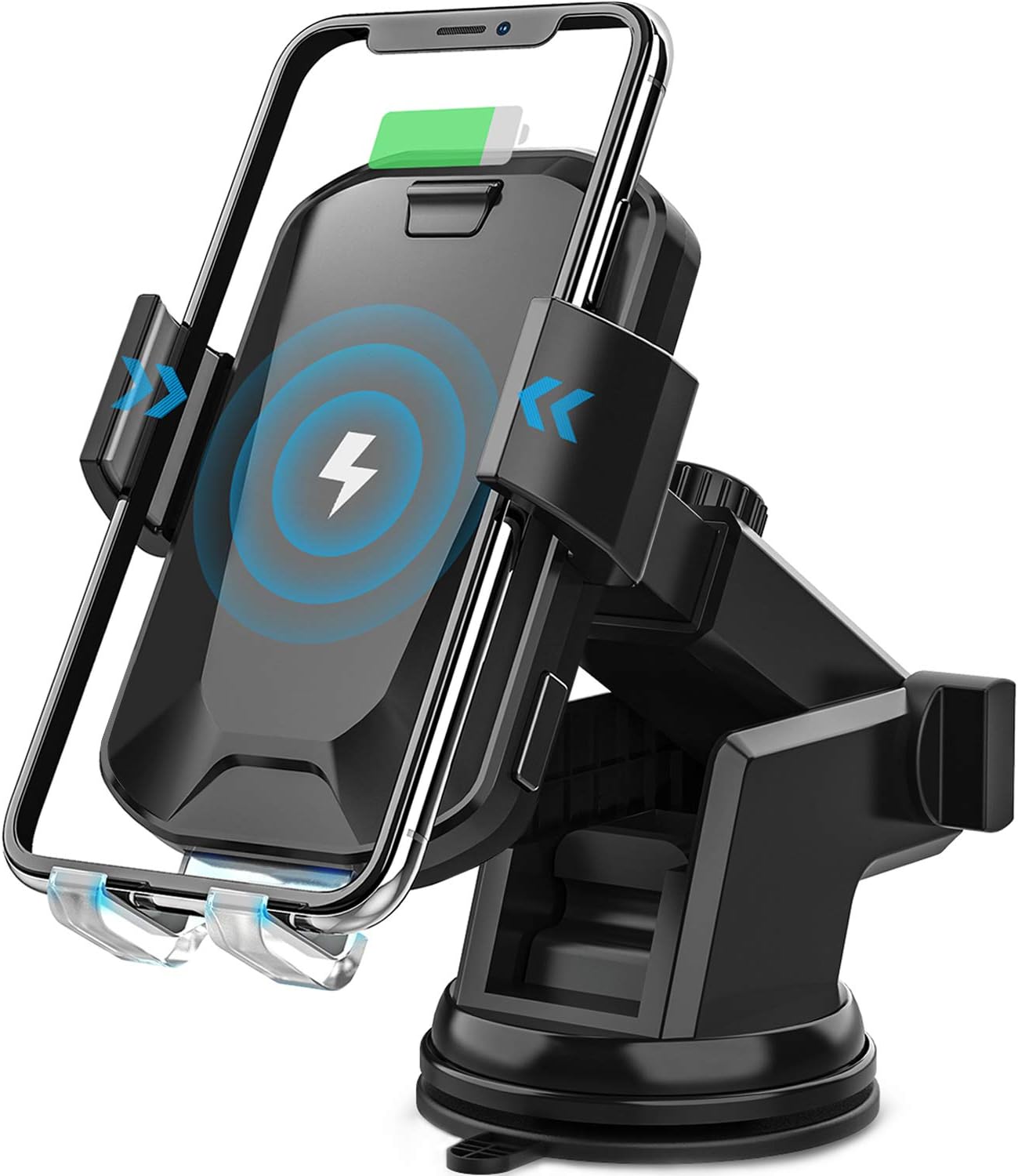 Wireless Car Charger, CHGeek 10W Qi Fast Charging Auto Clamping Car Mount Windshield Dashboard Air Vent Phone Holder for iPhone 11 11 Pro Max Xs MAX XS XR X 8+, Samsung Galaxy S10+ S9+ S8 Note 9, etc