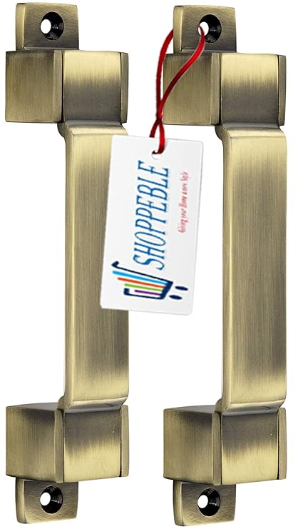 ARRI Shoppeble Eros Window Handle 6 Inches Handle for Window & Cabinet Fitting Kit,Fancy Brass Antique Finish (Pack of 2, Antique)