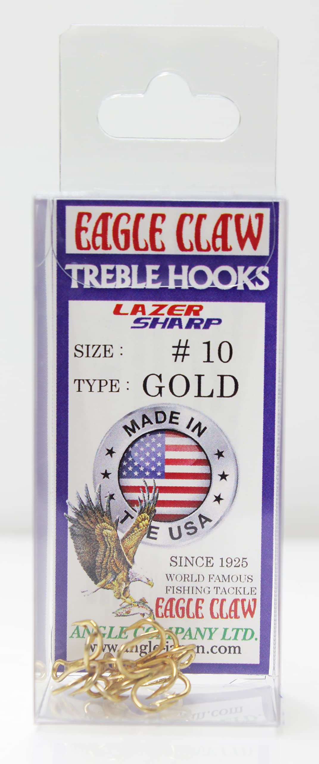Amazon | EAGLE CLAW トレブルフック #10 ゴールド | イーグルクロー
