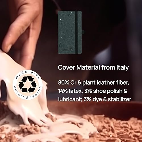 Miniatura 4 de POPRUN Agenda semanal de bolsillo reciclado 2024 3.5 x 6.5 pulgadas, materiales 100% ecológicos, agenda pequeña 2024, calendario diario, semanal,